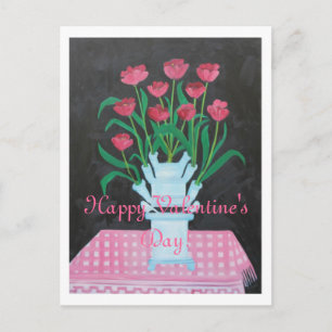 HAPPY VALENTINE'S DAY YOU MAKE MY HEART BLOOM HOLIDAY POSTCARD
