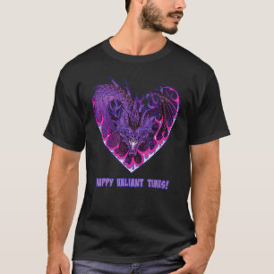 Happy Valentines Fantasy Valiant Dragon Role Play T-Shirt