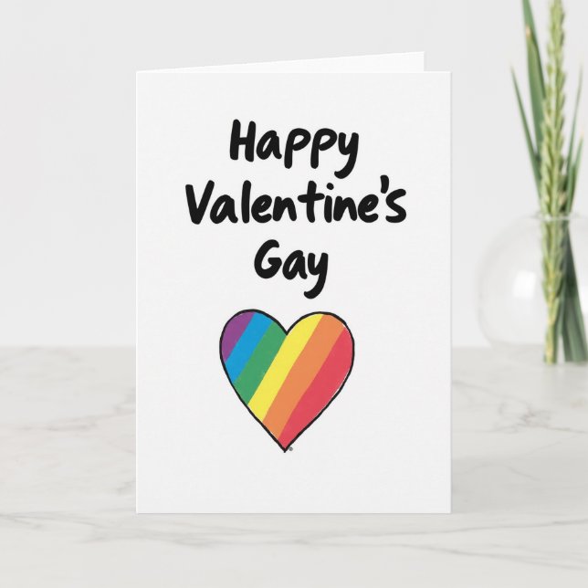 Happy Valentines Gay Card (Front)