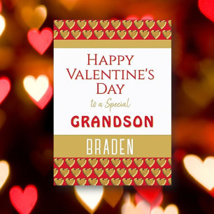 Happy Valentine's Grandson card