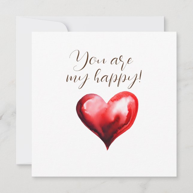 Happy Valentines Heart Holiday Card (Front)