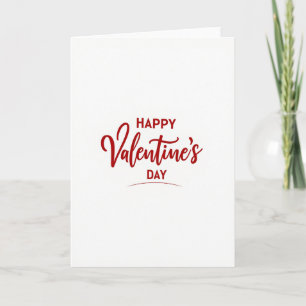 Happy Valentines Red Matte Card