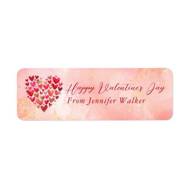 Happy Valentine's Return Address Labels (Front)
