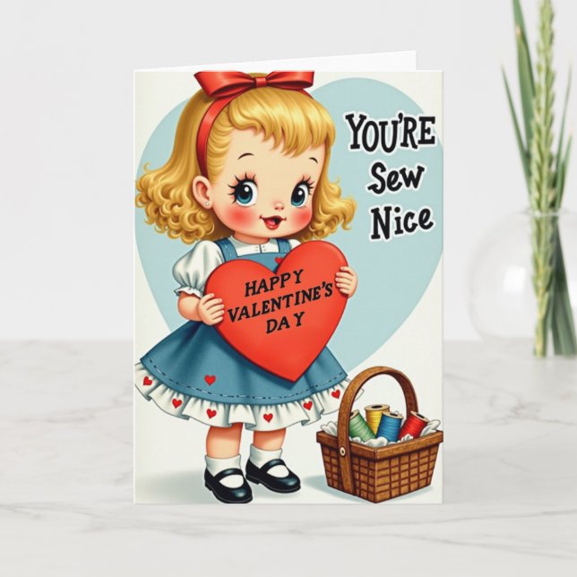 Happy Valentines Sew Nice Card (Front)