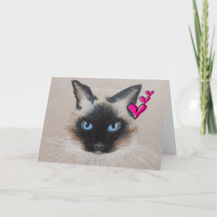 Happy Valentine's Siamese Holiday Card