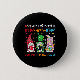 Happy Valentines St Patrick Day Easter Day Holiday 6 Cm Round Badge