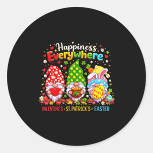 Happy Valentines St Patrick Easter Happy Holiday G Classic Round Sticker