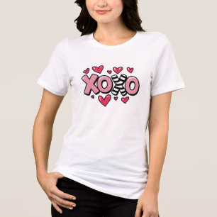 Happy valentine's xoxo white &red Tri-Blend shirt