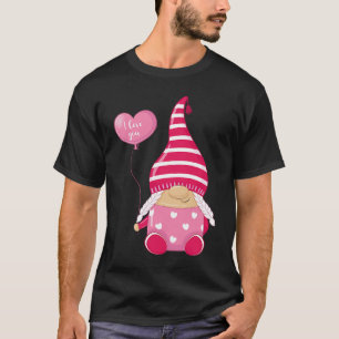 Happy Valentineu2019s Day Female Gnome I Love You T-Shirt