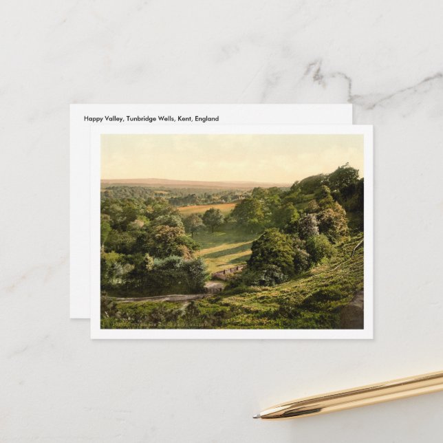 Happy Valley, Tunbridge Wells, Kent, England Postcard (Front/Back In Situ)