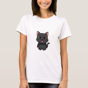Happy Vampire Black Cat T-Shirt