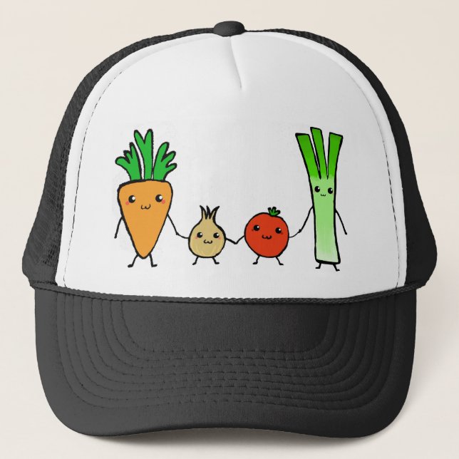Happy veg trucker hat (Front)