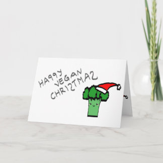 Happy vegan Christmas Holiday Card