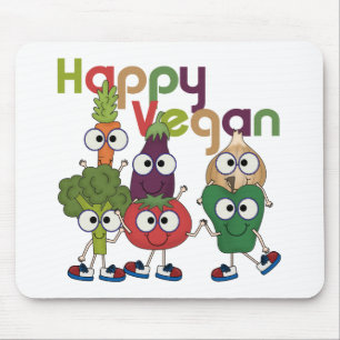 Happy Vegan Mouse Pad