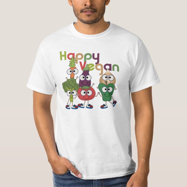 Happy Vegan T-Shirt (Front)