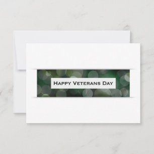 Happy Veterans Day (bokeh) Invitation