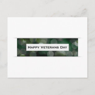 Happy Veterans Day (bokeh) Postcard