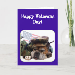 Happy Veterans Day Boxer Greeting Card