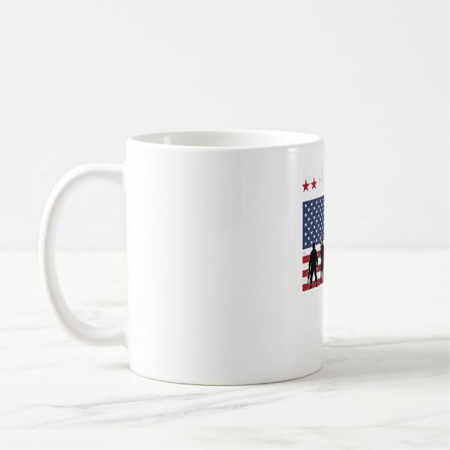 Happy Veterans Day Flag Silhouette Vector Design_1 Coffee Mug (Left)