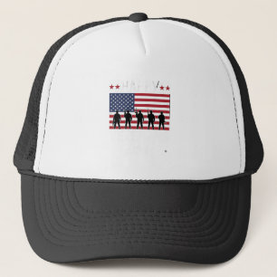 Happy Veterans Day Flag Silhouette Vector Design_1 Trucker Hat