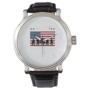 Happy Veterans Day Flag Silhouette Vector Design_1 Watch