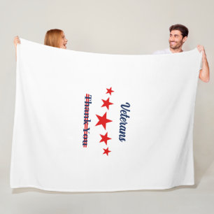 Happy Veterans Day Fleece Blanket