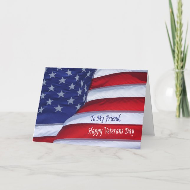 Happy Veterans Day Friend greeting card (Front)