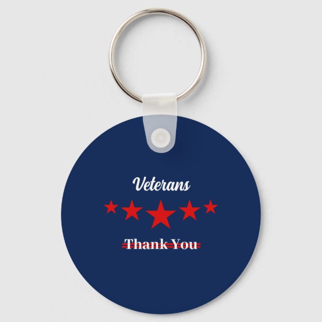 Happy Veterans Day  Key Ring (Front)