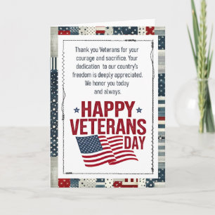 Happy Veterans Day Patriotic Card