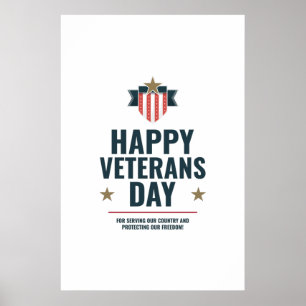 Happy veterans day poster