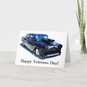Happy Veterans Day POW Classic Black car card