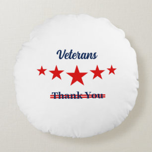 Happy Veterans Day  Round Cushion
