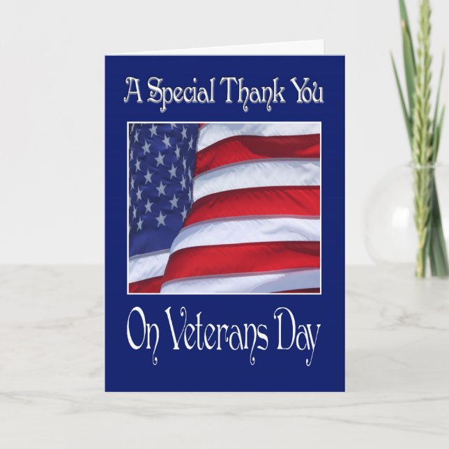 Happy Veterans Day Thank You card (Front)