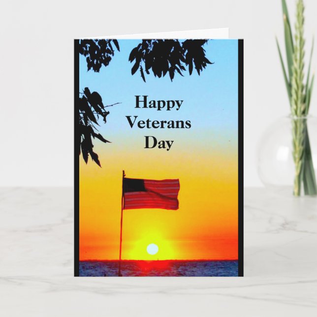 Happy Veterans Day - Thank You For Your Service Card (Front)