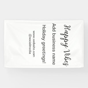 Happy vibes Christmas holiday greetings business y Banner