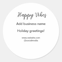Happy vibes Christmas holiday greetings business y