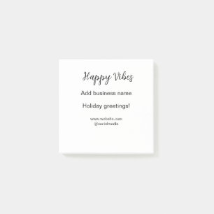 Happy vibes Christmas holiday greetings business y Post-it Notes
