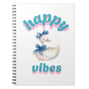 Happy Vibes Duck Notebook