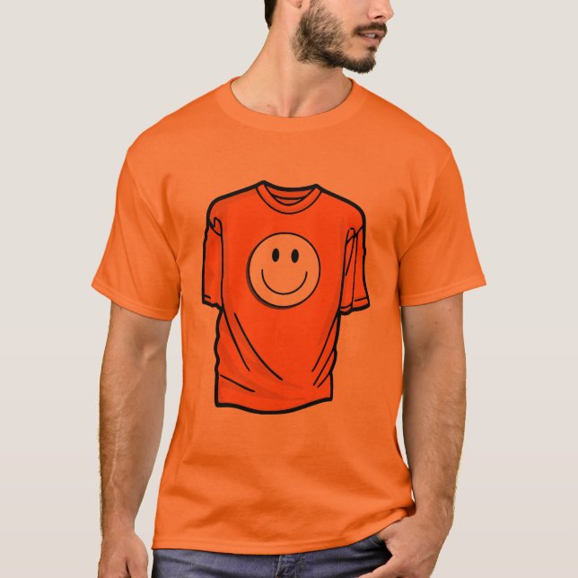 Happy Vibes Only – Classic Smiley Face T-Shirt Des (Front)