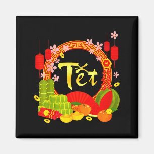 Happy Vietnamese Lunar New Year 2026 Chuc Mung Nam Magnet