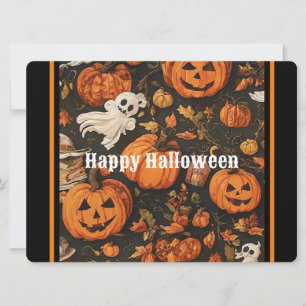 Happy Vintage Halloween Collection Holiday Card