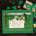 Happy Vintage Irish Children St. Patrick's Day Postcard<br><div class="desc">Cheerful and colourful vintage St. Patrick's Day greeting card featuring joyous dancing Irish children in a green pasture with festive greeting.</div>