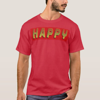 Happy Vintage Retro Text T-Shirt