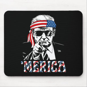 Happy Vintage Trump 4th Of July Patriotic merica A Mouse Pad
