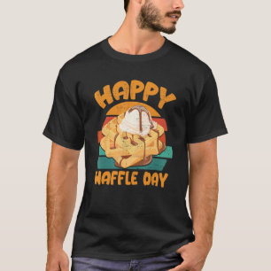 Happy Waffle Day Breakfast Waffles T-Shirt