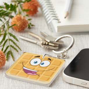 Happy Waffle Keychain