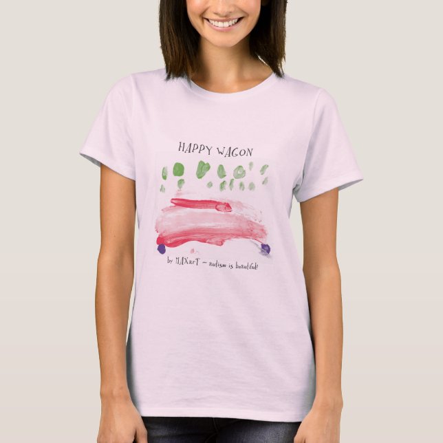 Happy Wagon Ladies baby doll by MAXarT T-Shirt (Front)