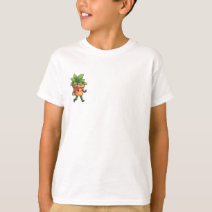 Happy Walking Potted Plant Character Kids T-Shirt