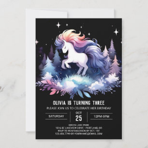 Happy Watercolor Horse Birthday Invitation