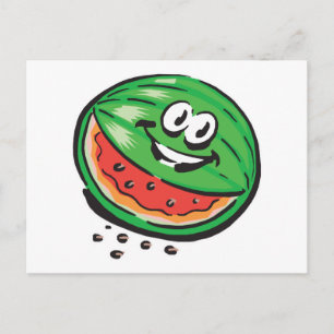 happy watermelon postcard